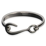 Stainless Steel Mens Silver Bangle Bracelet