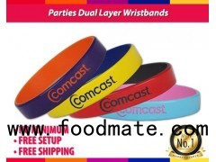 Dual Layer Wristbands In Red And Yellow Color For Parties