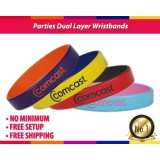 Dual Layer Wristbands In Red And Yellow Color For Parties