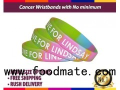 Customized Cancer Wristbands With No Minimum In Swirl And Segmented Colors