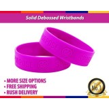 3/4inch Traditional Solid Debossed Wristband In Any Pantone Color For Promotional Campaigns