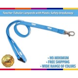 1/2'' Soft Cute Neck Tubular Lanyards with Plastic Safety Breakaway for Teacher