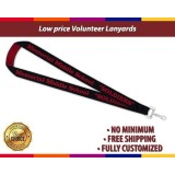 Low price 1'' Volunteer Lanyards with Hard plastic holders in Purple and Brown color