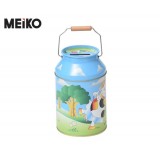 Round Piggy Banks Tin Box With Handle For Kids