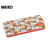 Hinged Rectangular Tin Pencil Case For Kids