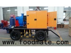 Diesel Engine Driven Self Priming Water Pump Trolley Mounted