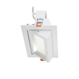 Square LED Recessed Ceiling Downlight And Flood Lighting Fixture Adjustable Indoor