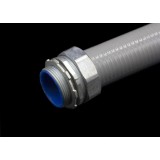 Straight Liquid Tight Connector Zinc Die Cast Flexible Conduit Fittings With Plastic Insulation