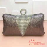 PU Women Rectangular Evening Bag With Ring Lock