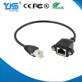 Rj45 Male To RJ45 Fmale Connector Serial Network Cable Cat6 Ethernet Adapter Lan Cable With Screws L