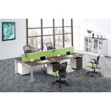 Open Workstation Modular Workstations Wooden Panel Office Cubicle