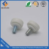 Knurled Head Plastic Thumb Screw With White Color