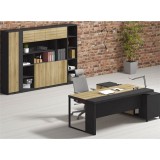 Bright Walnut Modern Light Office Table