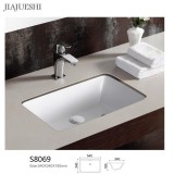 Rectangular Double Glaze Under Counter Mounted Wash Basin Sink For Hotel Project