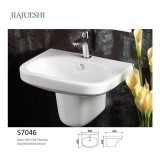 Top Sale Semi Pedestal Wash Basin Sink Price List Pedestal Bathroom Set In Stock