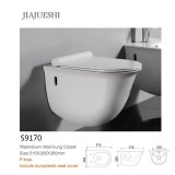 European Style Rimless Wall Hung Mounted Bathroom Set Wc Toilet Bowl Closestool WC Pan 230mm