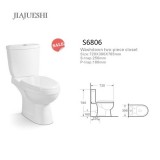 Offer Discount S Trap 250mm Roungh In Wash Down 2pc Toilet Wc Closet In Stock Jiajueshi Sanitaryware