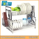 Double Layered Assembled Dish Racks Dish Drying Rack Stainless Steel Dish Storage Rack