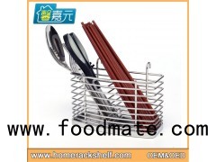 Stainless Steel Double Layers Chopsticks Basket Tableware Shelf Hanging Chopsticks Basket