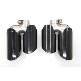 Round And Square Silver 304 Stainless Steel Double Heat Insulation 4-Hole Vent Exhaust Pipe Tips Muf