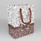 Offset Printing Silver Hot Stamping Bulk Ivory Board Brown Paper Gift Bags 3 Sizes Large Middle And