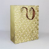 11.8''*4.7''*15.7'' Gold Paper Wrapping Gift Bag With Handle For Jewel