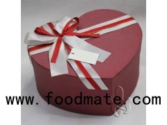 Small Red Heart Shaped Paper Jewelry Boxes With Bowknots