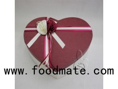Red Heart Shaped Gift Box Flower Box With Ribbon Flower