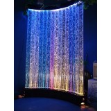 H79''/2m Customized Floor Standing LED Water Bubble Tube With Half-circle Base For Home Of