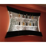 Restaurant Furniture Led Hanging Waterfall Fountain Indoor Wine Cabinet Acrylic Bubble Wall