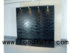 Majestic Design Black Striped Decoration Interior Water Wall Waterfall With Decor In Home Indoor And