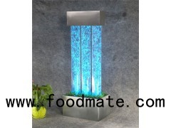 LED Tabletop Triple Bubble In Wall Column With Stainless Steel Base Wedding Decoration