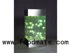 LED Tabletop Wall Fountain Jellyfish Tank Aquarium Decoration For Indoor