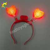 LED Light Up Love Red Heart Head Boppers Headband