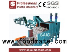 Siemens Motor Waste PET Bottle Scrap High Speed Friction Crushing Washing Recycling Line