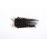 Free Part Peruvian Virgin Hair Deep Curl Lace Closure 4*4