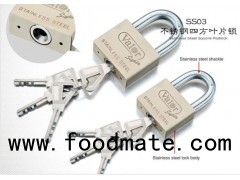 Hot Selling Stainless Steel Square Type Door Padlock With Vane Key