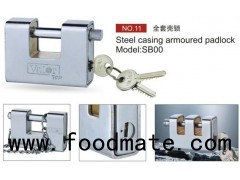 Hot Selling Heavy Duty Hardened Full Armoured Steel Shell Square Iron Padlock