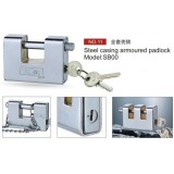 Hot Selling Heavy Duty Hardened Full Armoured Steel Shell Square Iron Padlock