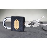 Heavy Duty Grey Color Spray-paint Casting Brass Cylinder Iron Padlock With Normal Key