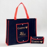 Professional Portable Market Shopping Non Woven Foldable Bag With Button