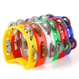Musical Instruments Drum Various Colors Small Half Tambourine Instrument