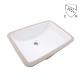 White/Black Rectangular Porcelain Undermount Sink With CUPC Certificate, SS-U1812