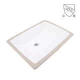 Ceramic Rectangular Undermount Bathroom Sink White, SS-U1813