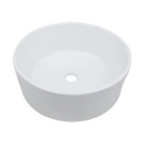 Small White Round Bathroom Vanity Porcelain Vessel Sinks