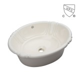 Porcelain drop In Oval Sink Countertop Bisque Sink, SS-O1815BE