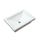 White Bathroom Countertop Ceramic Wash Basin Sink, SS-O2014C