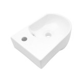 Modern Porcelain Wall Mount Corner Bathroom Sink, SS-VD5014R