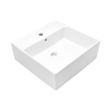 Ceramic Wall Mounted Bathroom Vessel Sink White, SS-VD323