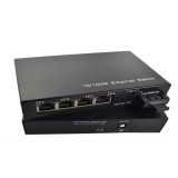 10/100M 5 Port Unmanaged Network Switch 1 Fiber Port-4 ETH Port Dual Fiber SM 1310nm 20KM SC
